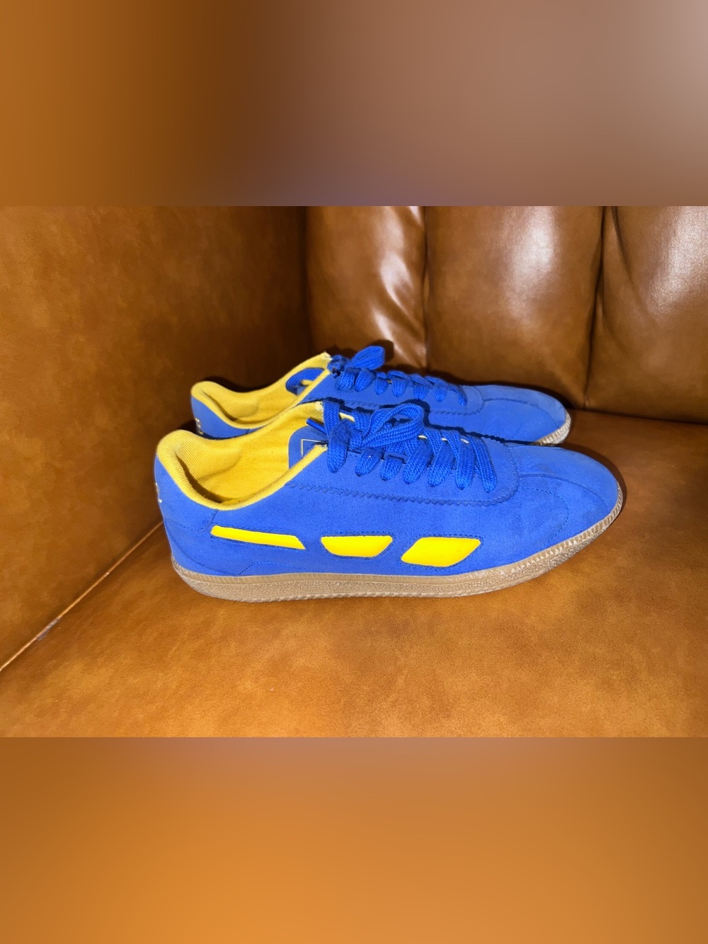 SAYE Modelo '70 Vegan low-top sneakers vibrant blue and yellow women’s 7.5